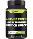 WELBUDA 210 Capsules - Cayenne Pepper Supplements Extract 10:1 with Berberine HCI, Garlic Bulb, Olive Leaf & More - Combined Formula for Digestive Health, Heart Health & Immunity Function Support