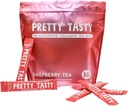 Pretty Tasty Raspberry Radiance Collagen Tea - Stick Pack Pouch, Sun-Kissed Raspberry Blend, Beauty and Wellness, 10g Collagen Peptides Mix, 30 Compte