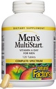Natural Factors, Men's MultiStart Daily Multivitamin, Nutritional Support for Immune Health and Energy, 120 tablets (60 servings)