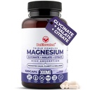 Supplément triple complexe de magnésium – supplément complexe de magnésium à action rapide avec glycinate, citrate et malate pour la relaxation, le sommeil et le bien-être – naturel, végétalien, capsules non OGM (300mg)