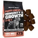 Bully Max 2-in-1 Welpen Weichkäse für Immunität und Wachstum - Hunde-Vitamine & Ergänzungen - Essential Multivitamin Food Topper for Health & Immune Support - Small, Medium & Large Breed Welpen