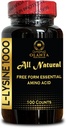 L-LYSINE 1000 mg freie Form Aminosäure essentiell - Lysin Ergänzung Muskelpflege und Erholung Immunsystem, Aminosäurefreie Form, Erweiterte Formel Lysin - 1 Flasche 100 Zähler