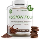 Fusion Four Vegan Protein Powder - 21g Plant-Based Protein Powder - Gluten Free, Dairy Free and Soy-Free, Pea Protein with BCAA's - Chocolate Flavored - 5lbs