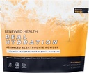 Hydratation réelle - Mélange d'électrolytes à base de fruits biologiques - Fabriqué avec des fruits biologiques et du sel rose - Zéro sucre et végétalien - Hydratation, Immune & Recovery Support (15 portions, la mangue pêche)