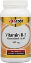 Vitacost Vitamine B5 Acide pantothénique - 500 mg - 200 capsules