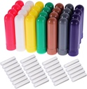 eBoot 28 Sets Essential Oil Aromatherapy Nasal Inhalers Tubes Refillable Inhaler Stick, 7 Colors, with Wicks