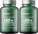 Supplément NAD+ & Resveratrol, 240 Softgels NAD+ Supplément Boosting pour Max Absorption pour soutenir l'énergie cellulaire Vieillissement Défense