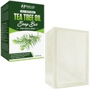 Barre de savon à l'huile d'arbre de thé pour le visage et le corps, 4oz – Antifongique Antiseptique Nettoyeur de peau naturel - Huile essentielle pure Infusée soin de la peau Nettoyant Anti Fungal Bar Savon pour champignons, ver à anneaux, Acné