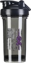 Epilepsy Awareness America Flag 18 Unnce Shaker Bottle Drink Mixer Leak-proof Pre Workout Protein Shakes Meal Replacement Shakes Bottles 500ML/18 Oz Black