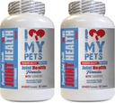 I LOVE MY PETS LLC Joint Suppléments for Cats - Cats Joint Health with Turmeric - Powerful Formula - VETS Choice - Supplément de calcium pour les chats - 2 bouteilles (120 Treats)