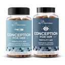 Conception Fertilité pour elle et lui ensemble - Suppléments de fertilité Combo pour les femmes et les hommes – Vitamines prénatales – Promouvoir l'équilibre hormonal, la cohérence du cycle, l'ovulation de l'aide – 120 comte