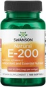 Swanson Natural Vitamin E - Natural Supplement Supporting Heart Health & Tissue Protection - Essential Nutrient Promoting Overall Health & Wellness - (100 Softgels, 200IU Each)