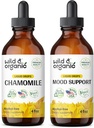 Wild & Organische Kamille Tinktur 4 fl oz & Mood Unterstützung Tinktur 4 fl oz
