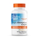 Meilleur CoQ10 d'absorption élevée du docteur avec biopérine, sans gluten, naturellement fermenté, santé cardiaque, production d'énergie, 100 mg, 120 Compte
