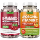 Ultimate Urinary Tract Health Bundle – D Mannose und Liposomal Vitamin C, mit Cranberry, Ascorbyl Palmitate, Enhanced Absorption Formula, Detox, Nahrungsergänzung, Blasenunterstützung
