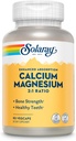 SOLARAY Supplément de magnésium au calcium, suppléments de magnésium et de calcium pour les femmes et les hommes, rapport 2:1, santé osseuse et force, végétalien, absorption élevée, garantie de 60 jours, 22 portions, 90 VegCaps