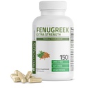 Bronson Fenugreek Capsules de poudre de graine Extra Strength, Trigonella Foenum-Graecum, Non-OGM, Sans soja, Végétarien, 150 capsules