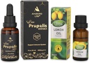 Extrait de propolis biologique 30ml et 100% naturel Huile essentielle de citron pur 20ml.