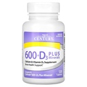 Calcium du 21e siècle 600 Plus D Plus Caplets minéraux, 120Conte (27498)