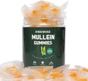Mullein Gummies - Mullein Blatt Extrakt für Lunge - 2000mg Mullein - Lung Cleanse Supplement - Alternative zu Mullein Drops, Kapseln - Mucus Remover & Mucus Relief (1Bottle)