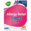 softgels antiallergiques AXIV, antihistaminique et soulagement des symptômes du froid, gels liquides sans colorants, 25 mg de HCl diphenhydramine, nez runny, éternuement, 24 softgels