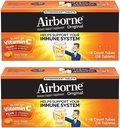 Comprimés effervescents d'orange zeste aéroportés Vitamine C 1000mg x 36 Nombres (2 paquets)