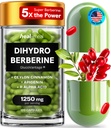 Supplément dihydroberbère - Déshydro Berbère Organique - Supplément super berbère avec Ceylan Cinnamon & R acide alpha lipoïque et apigénine - Hydroberbère 120 capsules (1 pack)