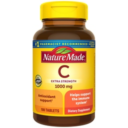 Nature Made Extra Strength Vitamin C 1000 mg Tablets, 100 Count