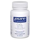 Encapsulations pures CoQ10 120 mg - Coenzyme Q10 Supplément pour la santé cardiaque, l'énergie, les antioxydants, le cerveau et la mémoire Santé - Santé cellulaire, cognition et soutien cardiovasculaire* - 60 capsules