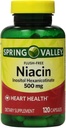 Spring Valley - Niacine sans flush (B-3) 500 mg, 240 gélules (2 bouteilles de 120)