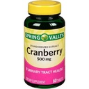 Spring Valley - Cranberry 500 mg, extrait normalisé, 60 comprimés