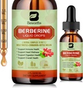 Supplément Berberine HCL avec Ceylan Cinnamon - Liposomale Berberine Phytosome gouttes liquides avec curcuma, Ceylan Cinnamon, Bitter Melon, Thistle de lait, Activateur AMPK pour support de digestion