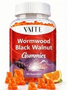 Black Walnut Wormwood Gummis - Kräuterergänzung mit Artemisia Annua Herb & Juglans nigra Hull für Verdauungs-Wellness & Natural Body Cleanse, Non-GMO & Gluten Free Supplements - 60 Gummy Chewables