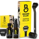 The Beard Club Derma Roller, Beard Growth Oil, Clensing Spray & Remplacement Head - Microneedling Roller avec 540 Titanium Microneedles pour visage, corps et scalp - Beard Roller avec Sandalwood Beard Oil
