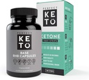 Perfect Keto Exogenous Ketone Base BHB Supplement (60 Kapseln) - Ketogenic Ernährung Unterstützung Gewichtsmanagement, Energie & Fokus - Ketosis Beta-Hydroxybutyrat mit (100 Stk) Keto Strips Bundle