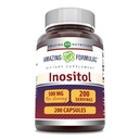 Formules étonnantes Inositol 500 mg 200 Capsules Supplément de Vitamine B8