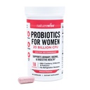 NatureWise Probiotiques pour les femmes + Prébiotiques organiques D-Mannose et canneberge - Probiotiques vaginaux pour l'équilibre PH, le tube digestif et urinaire - 18 souches, 20 milliards CFU - 60 capsules[60 jours]