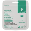 Suppléments de la DHA (60) : Double Concentrate Omega 3 DHA 500mg PAR Capsule - 1 par jour : Soutien à la santé du cerveau et des yeux : Vegan DHA - Omega 3 Huile d'algues : 1000mg x 2 Capsules : 2 mois d'approvisionnement durable