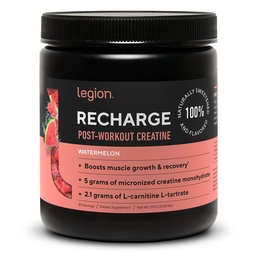 LÉGION Supplément de recharge après l'entraînement - Tous les muscles naturels Builder & Recovery Drink avec micronize créatine monohydraté. Adouci naturellement et aromatisé, sûr et sain (Melon d'eau, 30 servir)