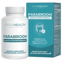 PUREHEALTH RESEARCH Parabroom - Gut Cleanse & Health Supplement - avec noyer noir, poudre de wormwood douce, extrait de curcuma, feuille d'olive, ail & oignon - Soutien digestif pour les femmes et les hommes 60 capsules
