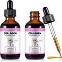 Kollagen für Katzen, Cat Collagen Liquid Drops mit Biotin, MSM & Ginger Digestive & Immunität Unterstützung, Itch Relief, Haut & Coat und Joint Health, Cat Supplement 60ml -2pcs