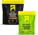 Ascent Whey + poudre de protéines végétales - beurre d'arachide au chocolat 4 lb et chocolat 18 portions