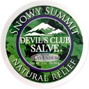 Snowy Summit Alaska Devil's Club Lavender Salve - Onguent de soins de la peau fait main avec lavande - Rubule musculaire naturelle avec des matières végétales de qualité supérieure, d'origine responsable - Fabriqué aux États-Unis - 2 oz