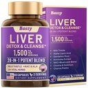 28-en-1 Nettoyez le foie Détox & Réparation - 1500mg Soutien de santé du foie avec le chardon de lait, racine de dandelion, extrait d'artichaut et 20+ suppléments de soutien du foie à base de plantes - Fabriqué aux États-Unis - 60 capsules