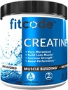 code d'ajustement Créatine Monohydrate 5 grammes de Créatine Micronisée pure Monohydrate pour la construction musculaire, la récupération, la force et l'endurance, poudre non aromatisée, 60 portions