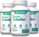 Zucker Guardian Herbal-basierte Lösungsergänzung | 525mg 30 Pulver Kapseln - 3 Monate Versorgung | Pflanzenbestandteile - Nicht GMO - Made in USA - 3 Pack