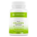 Capsules de Peptides Multi Collagène - Sans OGM et sans gluten de type I, II, III, V, X Compléments de collagène hydrolysés avec vitamine C - Soutient la santé des cheveux, de la peau, des ongles et des articulations - 120 CPS