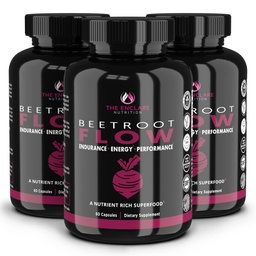 LA NUTRITION ENCLARE Capsules de poudre de racine de betterave, Beetroot 1300mg. Suppléments d'oxyde nitrique pour les hommes, soutient la santé Gut pour les femmes, énergie, cerveau, performance athlétique, santé cardiaque non OGM 180ct (3)