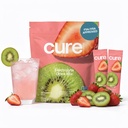 Cure Hydration | Pflanzenbasierte Elektrolyt-Getränk-Mischung | Kein hinzugefügter Zucker | FSA-HSA | Dehydratation Relief Pulver mit Kokoswasser hergestellt | Non-GMO | Vegan | Beutel von 14 Packungen - Erdbeer Kiwi