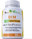 Supplément DIM 125mg - DIM Diindolylméthane Plus BioPerine 90 jours d'approvisionnement de DIM pour équilibre astrogénique, équilibre hormonal ménopause, support de l'acné, peau de cheveux et ongles